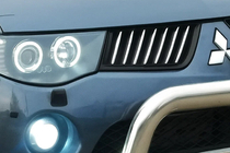 Mitsubishi L200 2006–2015 Sierlijsten voor radiateurgrille (14-delig, RVS) Carmos - Turks staal foto 1