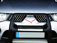 Mitsubishi L200 2006–2015 Sierlijsten voor radiateurgrille (14-delig, RVS) Carmos - Turks staal foto 2