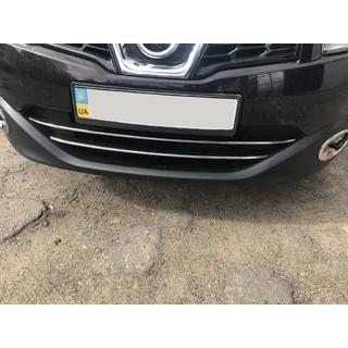 Sierstrips voor onderste grille (2 st., RVS) Nissan Qashqai 2010–2014 foto 4