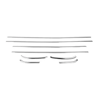 Onderste raamomlijsting set (Hatchback, 8-delig, RVS) foto 2