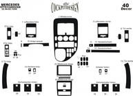 Mercedes Vito W638 1996–2003 Meric dashboardpanelen (V-клас, 1996-1999) Carbonlook foto 4
