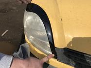 Renault Kangoo 1998–2008 Koplampwimpers (2 stuks, zwart ABS) (2003-2008) Hoogglans zwart foto 4