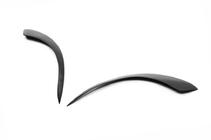 Renault Kangoo 1998–2008 Koplampwimpers (2 stuks, zwart ABS) (2003-2008) Hoogglans zwart foto 8