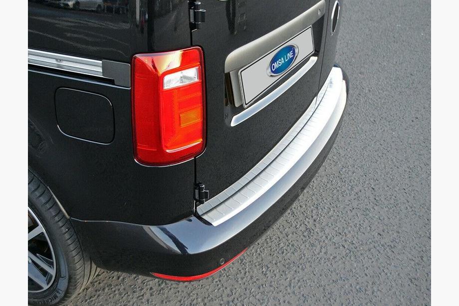 Volkswagen Caddy 2015–2020 OmsaLine RVS achterbumper sierlijst Foto 2