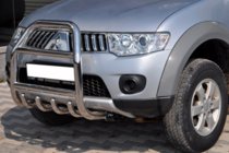 Mitsubishi Pajero Sport 2008–2015 RVS bullbar voorzijde QT007 foto 3