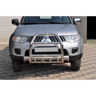 RVS bullbar voorzijde QT007 Mitsubishi Pajero Sport 2008–2015 foto 1