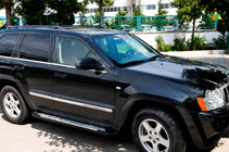 Jeep Grand Cherokee WK 2004–2010 Side steps Allmond Grey (2 stuks, aluminium) foto 1