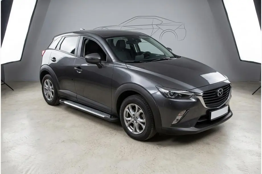 Mazda CX-3 2015– Line side steps (set van 2, aluminium) Image