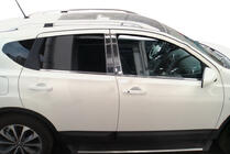 Nissan Qashqai 2010–2014 Chromen deurstijlen (4 stuks, RVS) +2, OmsaLine - Italiaans roestvrij staal foto 2