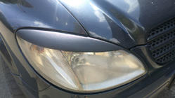 Mercedes Vito W639 2004–2014 Rechte koplampwimpers (2004-2010, 2 stuks, kunststof) Mat zwart foto 4