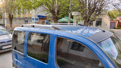 Fiat Doblo I 2005–2010 Chromen dakrails Standaard basis, kunststof voeten foto 3