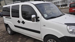 Fiat Doblo I 2005–2010 Chromen dakrails Standaard basis, kunststof voeten foto 19