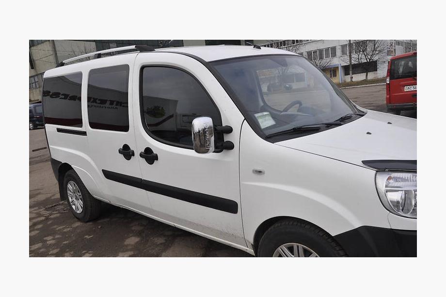 Fiat Doblo I 2005–2010 Chromen dakrails Standaard basis, metalen voeten Foto 19