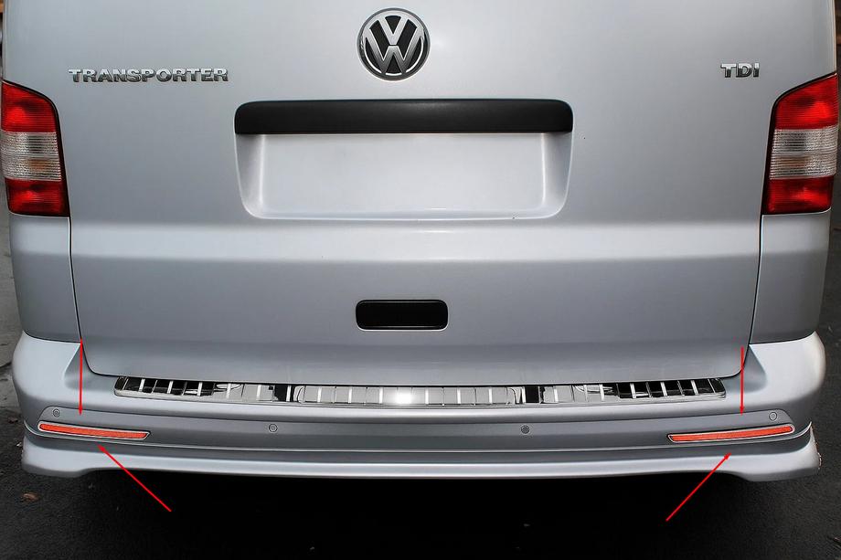 Volkswagen T6 2015–2024 RVS sierkappen voor achterreflectoren (2 st.) 2-deurs Image