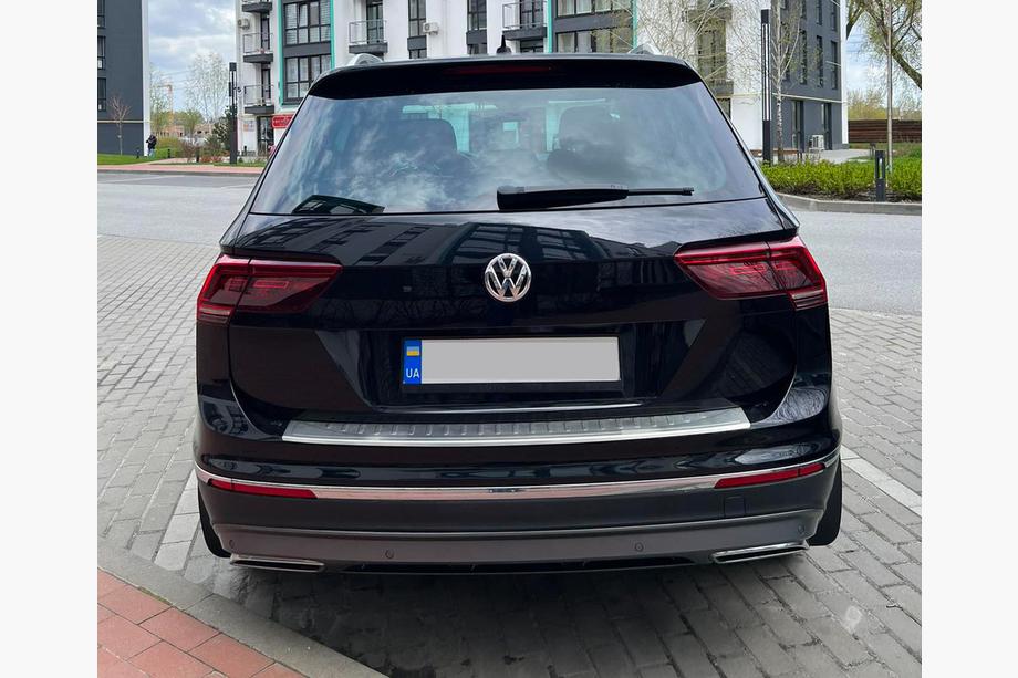 Volkswagen Tiguan 2016–2023 Achterbumper beschermlijst (OmsaLine, RVS) Foto 2