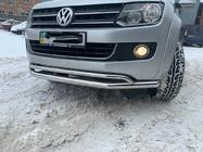 Volkswagen Amarok 2010–2022 Dubbele voorbeugel Vegas 2010-2016 (RVS) Ø70/42 mm foto 5