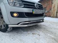 Volkswagen Amarok 2010–2022 Dubbele voorbeugel Vegas 2010-2016 (RVS) Ø70/42 mm foto 7