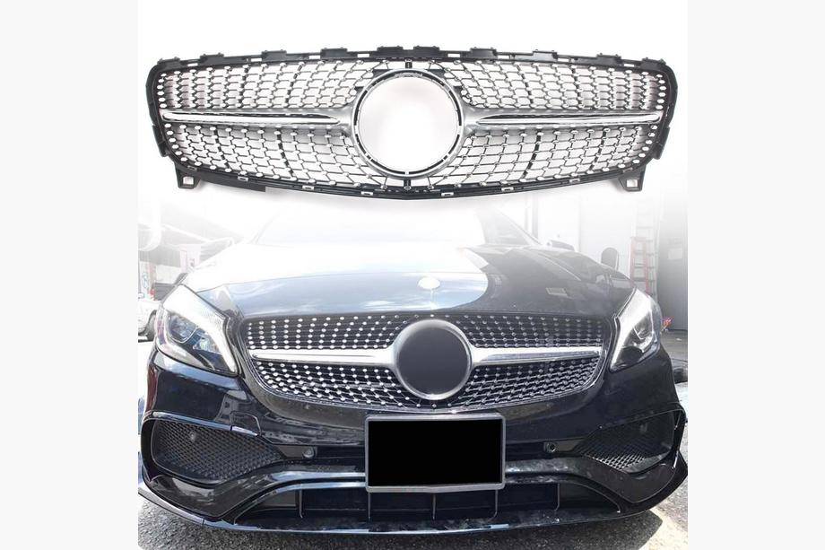 Mercedes A-Klasse W176 2012–2018 Diamond Silver grille voorzijde (2015-2018) Image