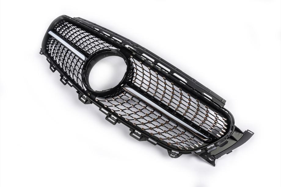 Mercedes E-class W213 2016–2023 Diamond Black voorgrille (voor Avantgarde/AMG-Line/E43 AMG/E53 AMG 2016-2020) Zonder camera-uitsparing Foto 3