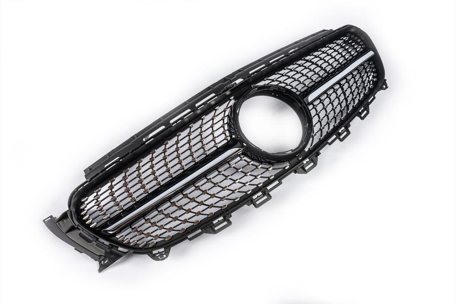 Mercedes E-class W213 2016–2023 Diamond Black voorgrille (voor Avantgarde/AMG-Line/E43 AMG/E53 AMG 2016-2020) Zonder camera-uitsparing Foto 4