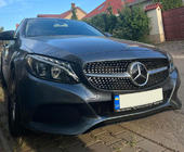 Mercedes C-klasse W205 2014–2021 Voorgrille Diamond Silver (voor Avantgarde/AMG-Line/C43 AMG) 2014-2018, zonder camera foto 4