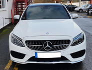 Mercedes C-klasse W205 2014–2021 Voorgrille Diamond Silver (voor Avantgarde/AMG-Line/C43 AMG) 2014-2018, zonder camera foto 17