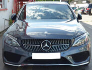 Mercedes C-klasse W205 2014–2021 Voorgrille Diamond Silver (voor Avantgarde/AMG-Line/C43 AMG) 2014-2018, zonder camera foto 20