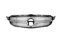 Mercedes C-klasse W205 2014–2021 Voorgrille Diamond Silver (voor Avantgarde/AMG-Line/C43 AMG) 2014-2018, zonder camera foto 11