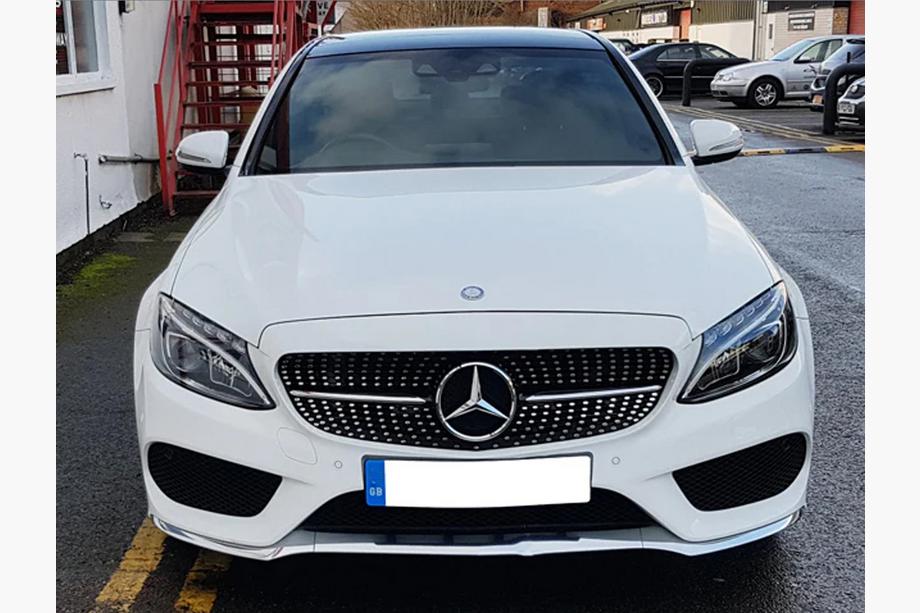 Mercedes C-klasse W205 2014–2021 Voorgrille Diamond Silver (voor Avantgarde/AMG-Line/C43 AMG) Foto 17