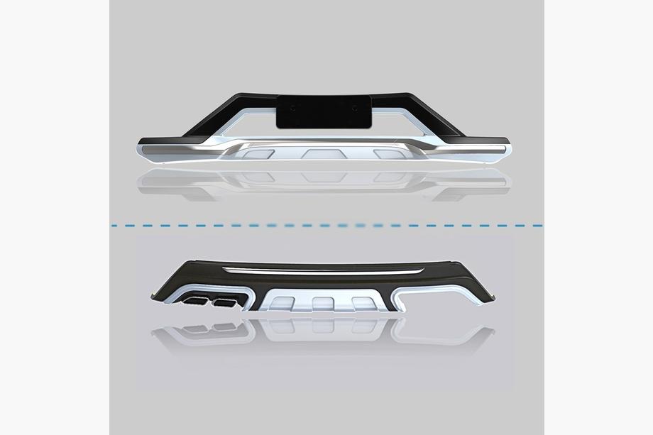 Hyundai Tucson TL 2016–2021 Voor- en achterlippen 2015-2019 (2 stuks) Image