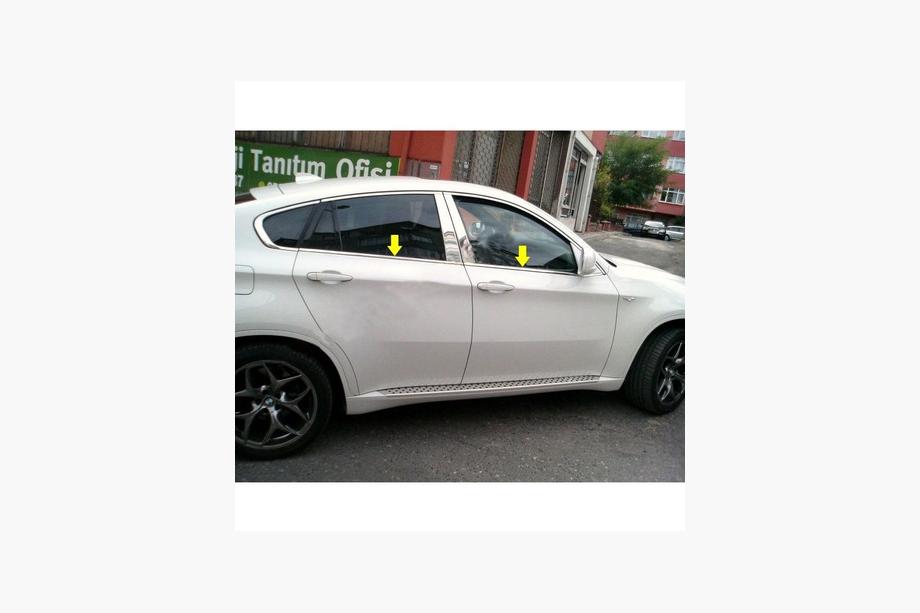 BMW X6 E71 2008–2014 Onderste raamlijsten set (4 stuks, RVS) Image