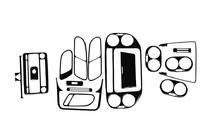 Volkswagen Tiguan 2007–2016 Dashboardpaneel afdekstrips (2011-2015) Zwart foto 3