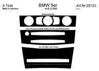 BMW 5 Serie E60/E61 2003–2010 Dashboardpanelen Meric Houtlook foto 6