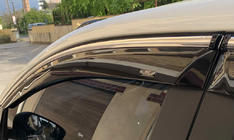 Nissan Qashqai 2014–2021 Raamdeflectoren met chroomstrip (Niken, set van 4) foto 2