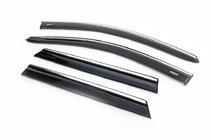 Nissan Qashqai 2014–2021 Raamdeflectoren met chroomstrip (Niken, set van 4) foto 5