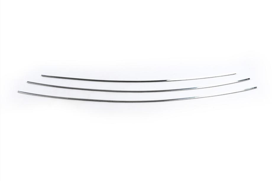 Peugeot 407 2004–2011 Sierlijsten voor grille (3 stuks, RVS) Carmos - Turks staal Foto 3