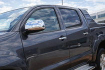 Toyota Hilux 2006–2015 RVS spiegelkappen (set van 2) Carmos - Turks staal foto 1