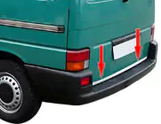 Volkswagen T4 Caravelle/Multivan 1990–2003 RVS laadrandbescherming voor de kofferbak foto 1