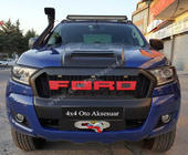 Ford Ranger 2011–2022 Voorgrille met LED V2 Zwart foto 3