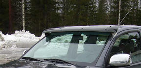 Mitsubishi L200 2006–2015 Zonneklep voor voorruit (zwart, met frame) foto 5