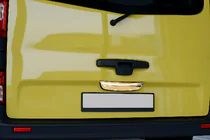 Renault Trafic 2001–2015 Chromen sierlijst boven kenteken (1-deurs, onder, RVS) foto 1