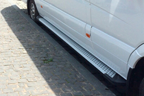 Mercedes Sprinter W906 2006–2018 Zijsteps Allmond Grey (2 stuks, aluminium) foto 1