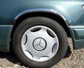 Mercedes E-class W124 1984–1997 Wielkastlijsten 1989-1995 (set van 4, RVS) foto 2