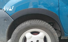 Renault Kangoo 1998–2008 Wielkastverbreders (set van 4, zwart) foto 2