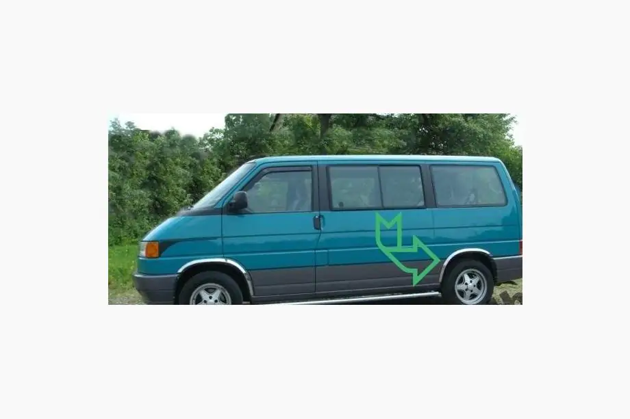 Volkswagen T4 Transporter 1990–2003 RVS wielkastlijsten (set van 4 stuks) Foto 5