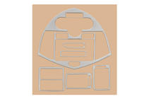 Kia Carens 1999–2012 Dashboardpanelen (2002-2006) Aluminium foto 2