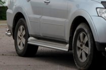 Mitsubishi Pajero Wagon III 1999–2006 Sidebars voor originele bevestigingspunten (2 st., RVS) foto 4
