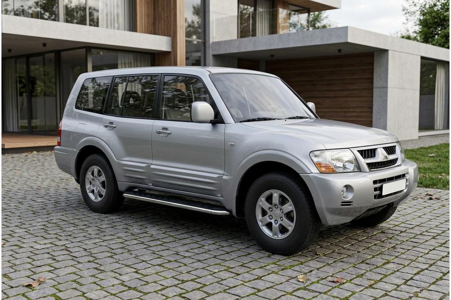 Mitsubishi Pajero Wagon III 1999–2006 Maydos V1 side steps (set van 2, aluminium/RVS) Foto 1