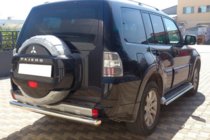 Mitsubishi Pajero Wagon III 1999–2006 Achterbeschermbeugel AK002 (RVS) foto 3