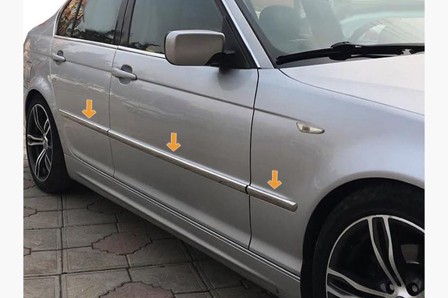BMW 3 Serie E46 1998–2006 Chromen deurlijst (RVS) Image